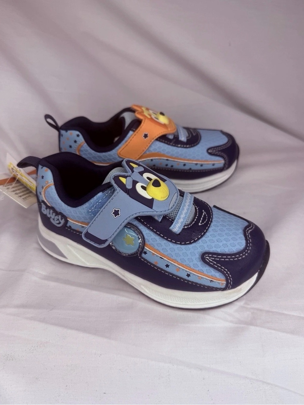 Kids Bluey Light-Up Sneakers with Easy Hook-and-Loop Closure
